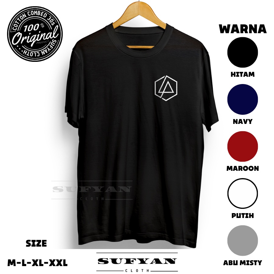 T-Shirt Atasan Kaos Distro Original Cotton Combed 30s Premium Baju Cowok Pria Dewasa Kekinian Logo Linkin Park
