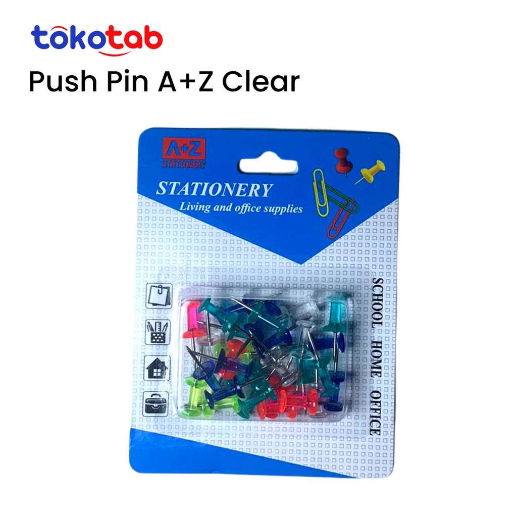 

Tokotab - Push Pin AZ Warna Clear Transparan