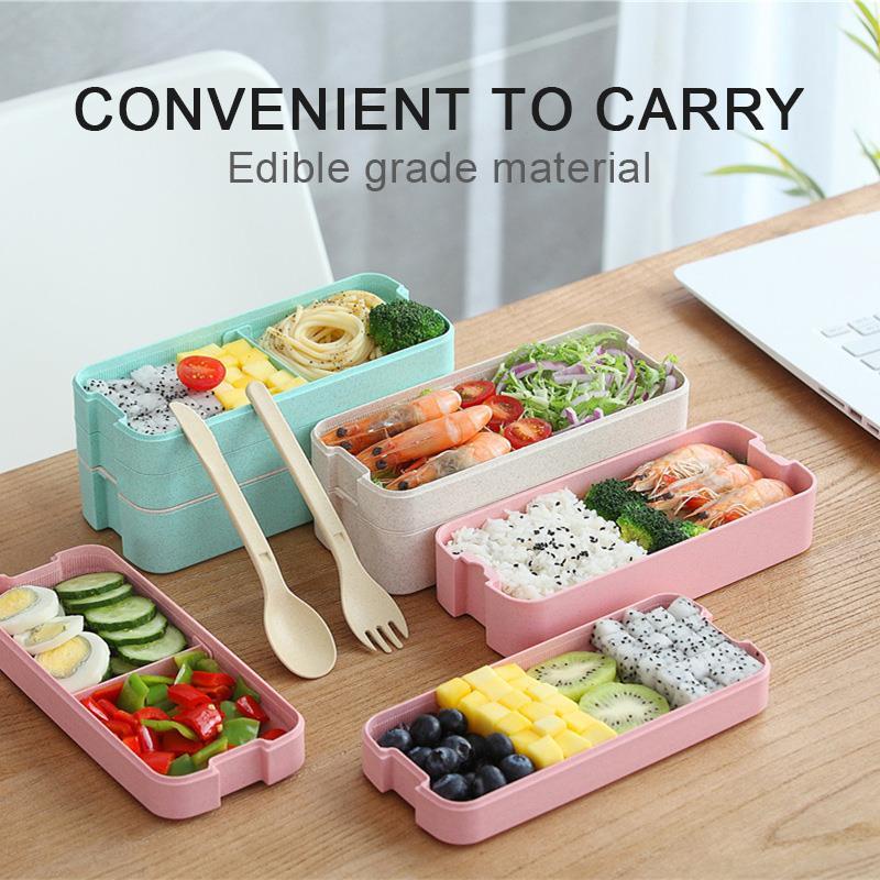 ( RICII ) LUNCH BOX 2 SUSUN SERAT JERAMI GANDUM 750 ML BPA FREE SENDOK GARPU / LUNCH BOX ENJOY FREE SENDOK SUMPIT2 SUSUN SERAT JERAMI GANDUM 750 ML BPA FREE SENDOK GARPU / LUNCH BOX ENJOY FREE SENDOK SUMPIT