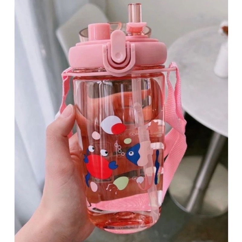 BOTOL MINUM ANAK SELIYA KARAKTER HEWAN FREE SEDOTAN DAN TALI BPA FREE