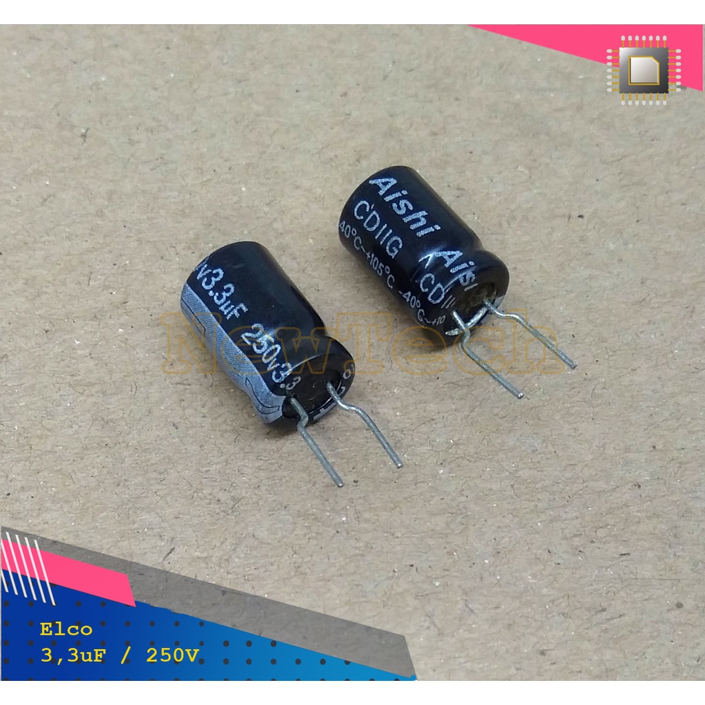 Elco Elko 3,3uF 3.3uF 3,3 3.3 uF 250V 250 Volt Electrolyt Capacitor