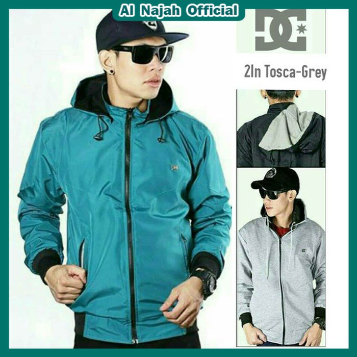 Jaket BB/DC Parasut Tosca Hitam Pria/Wanita