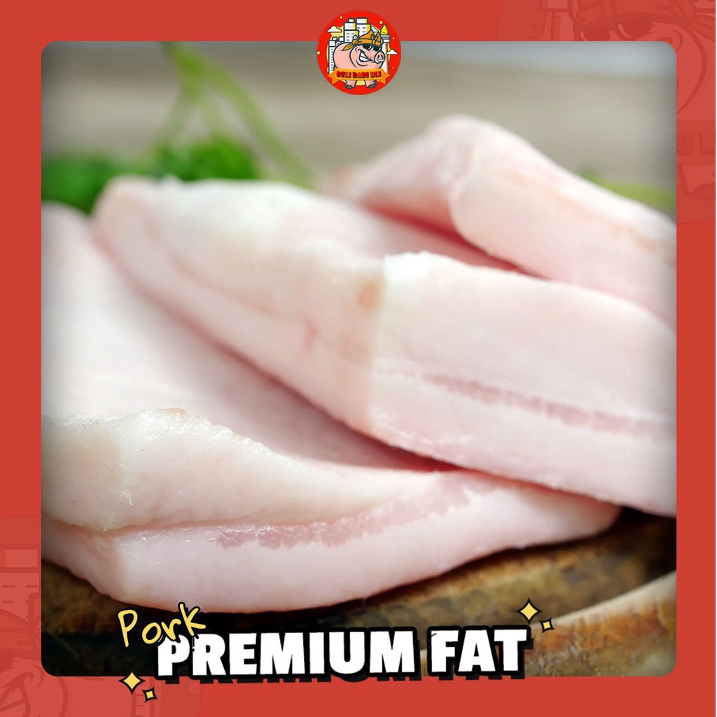 LEMAK PADAT BABI BALI TEBAL PREMIUM PORK FAT BISA UNTUK MINYAK DAN GORENG AMPAS