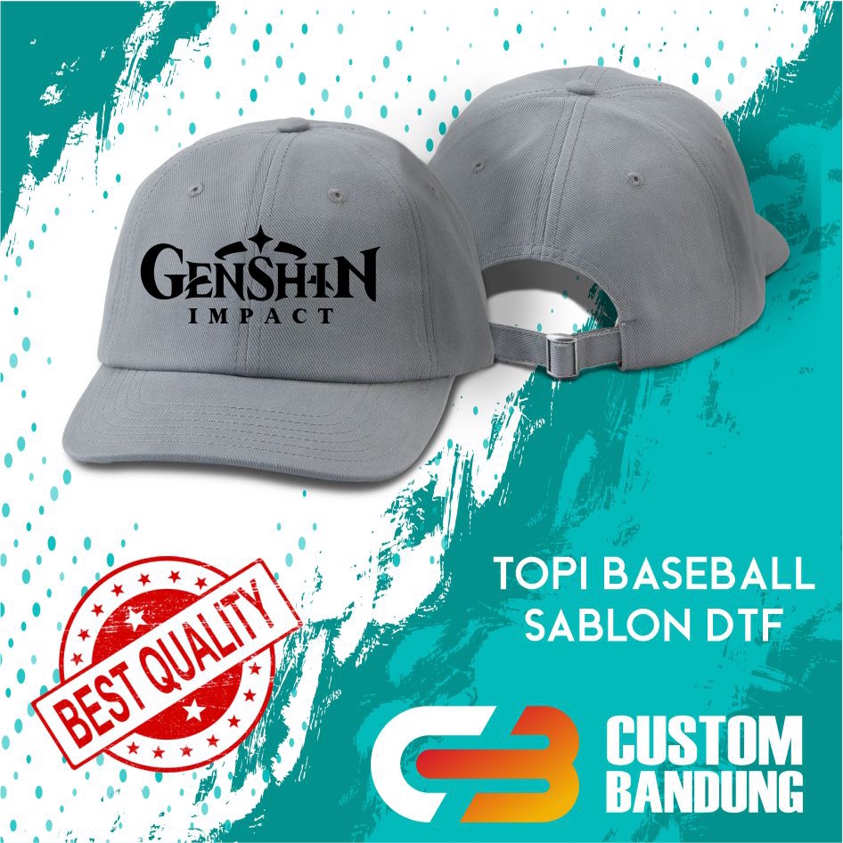 Topi Baseball GENSHIN IMPACT 2 Pria Wanita Topi Cap Bisa Tulis Nama Bisa COD Original High Premium Quality