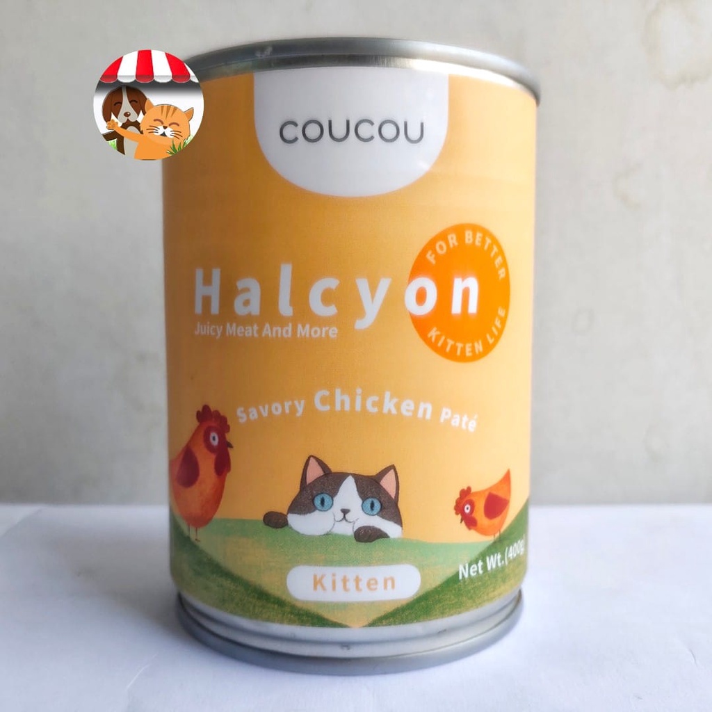 Coucou Holcyon Chicken Kitten Wet Food Kaleng 400gr - Makanan Basah Kucing