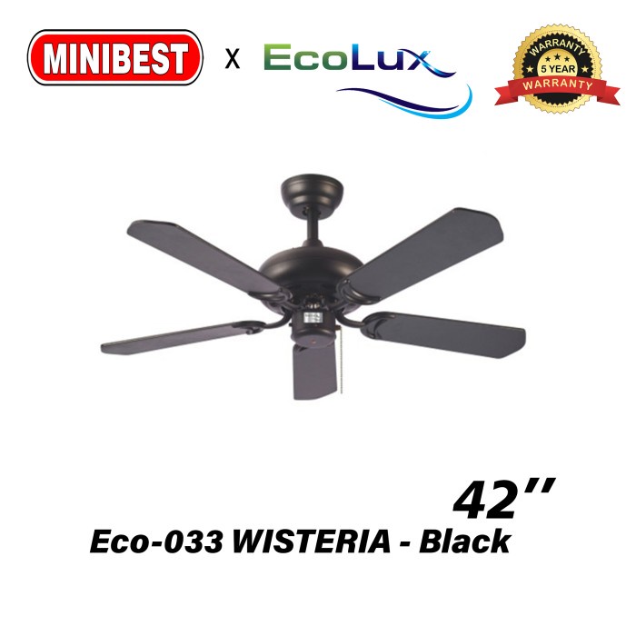 MB Kipas Angin Gantung / kipas angin plafon Ecolux tipe Eco-033 WISTERIA