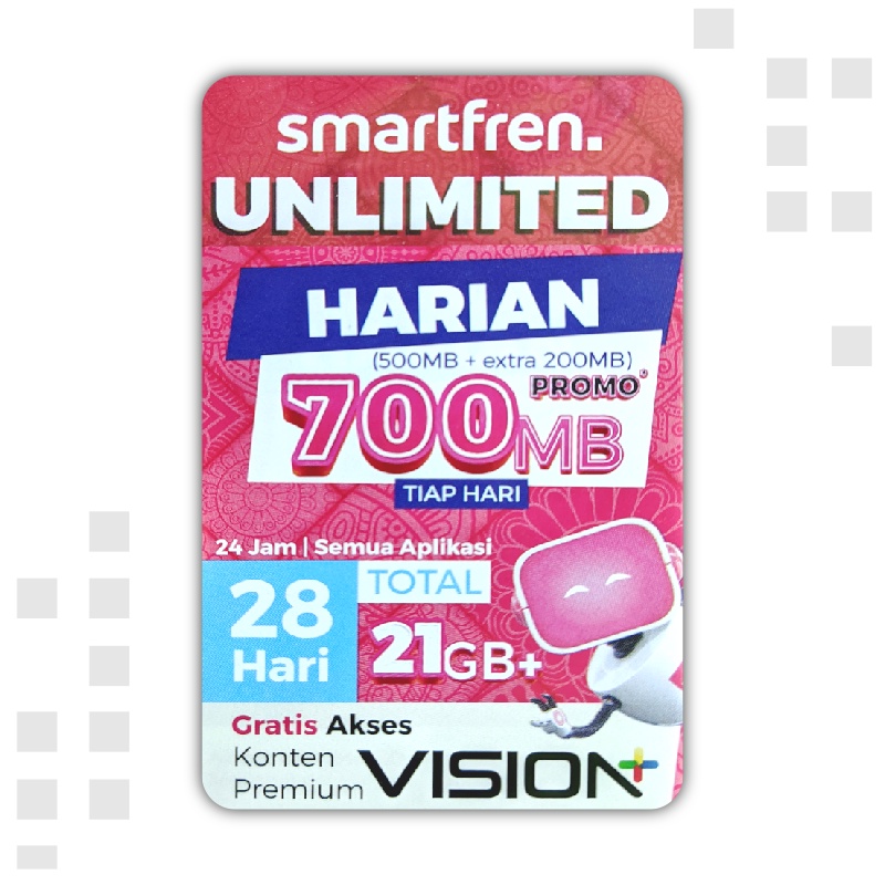 Voucher SMARTFREN Unlimited LITE (28 hari) FUP 700 MB /hari - Kuota Internet