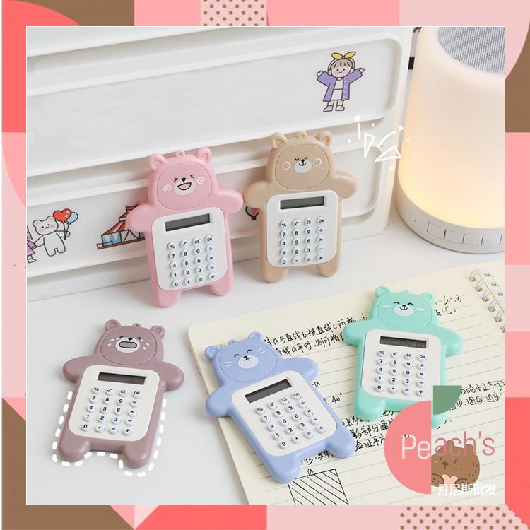 

PEACH - Kalkulator Mini 8 Digit Portable Motif Karakter / Gantungan Kalkulator / Kalkulator Mini Motif Beruang 5531