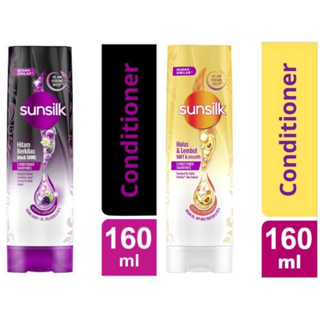 Conditioner Sunsilk 160ml Black Shine | Soft Smooth