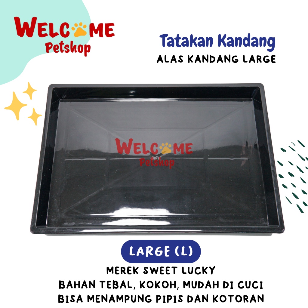 Tatakan Kandang LARGE 59x42x4cm Tray Wadah Kotoran Burung Iguana Hewan