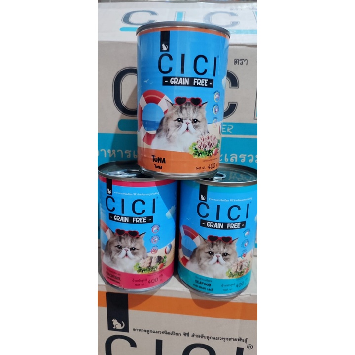 Makanan Kucing Basah CICI KALENG 400gr All Varian