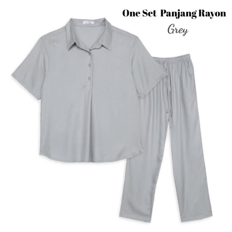 ONE SET/CP KLEP TWILL/HOMEY SET/PIYAMA RAYON/PIYAMA AMRO/STELAN WANITA/AMROSLEEPWEAR