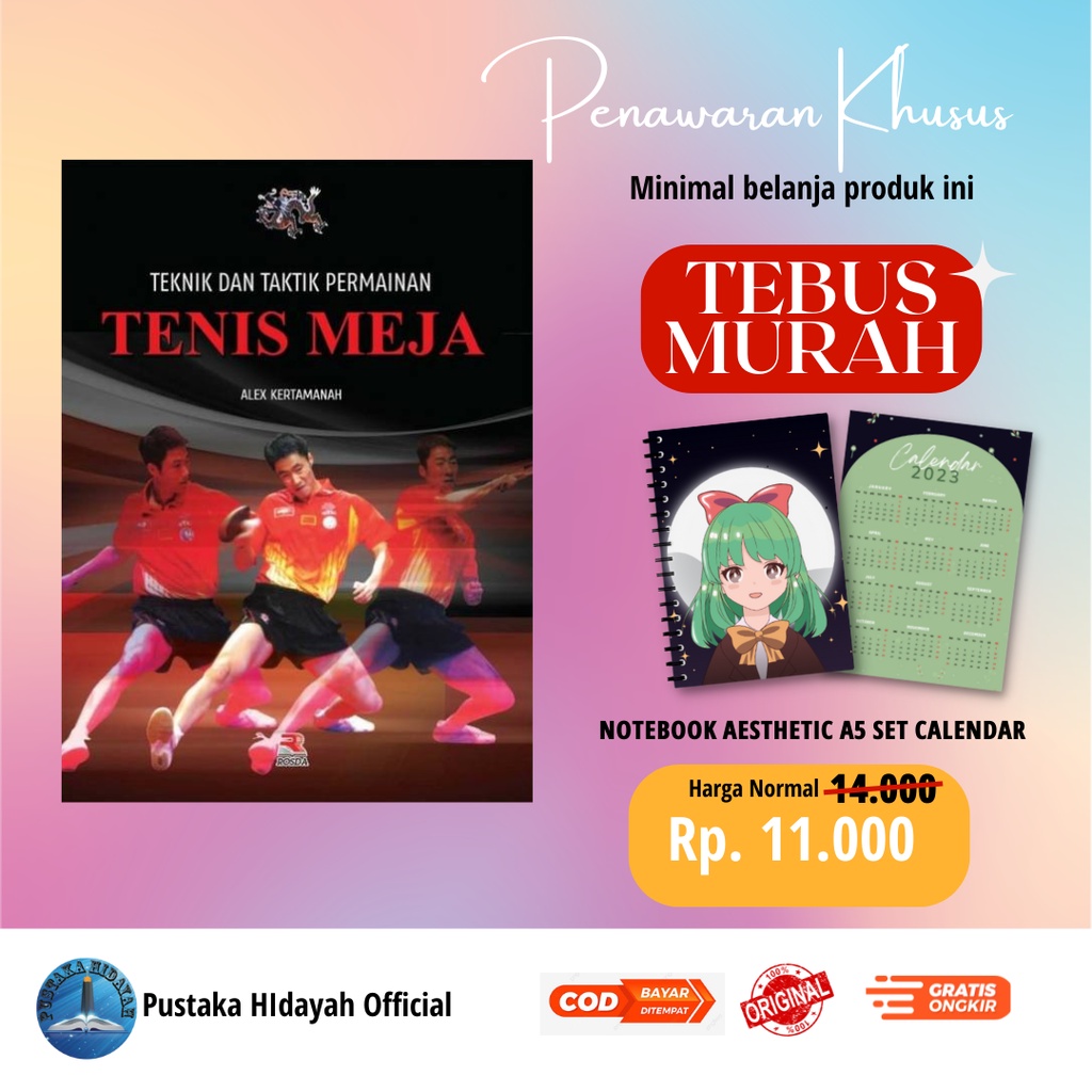 Jual Buku Teknik Dan Taktik Permainan Tenis Meja Alex Kertamanah