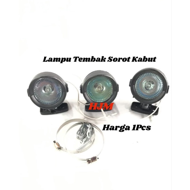 Lampu Motor Tembak Sorot Kabut Model Mata Kodok Halogen Cahaya Kuning