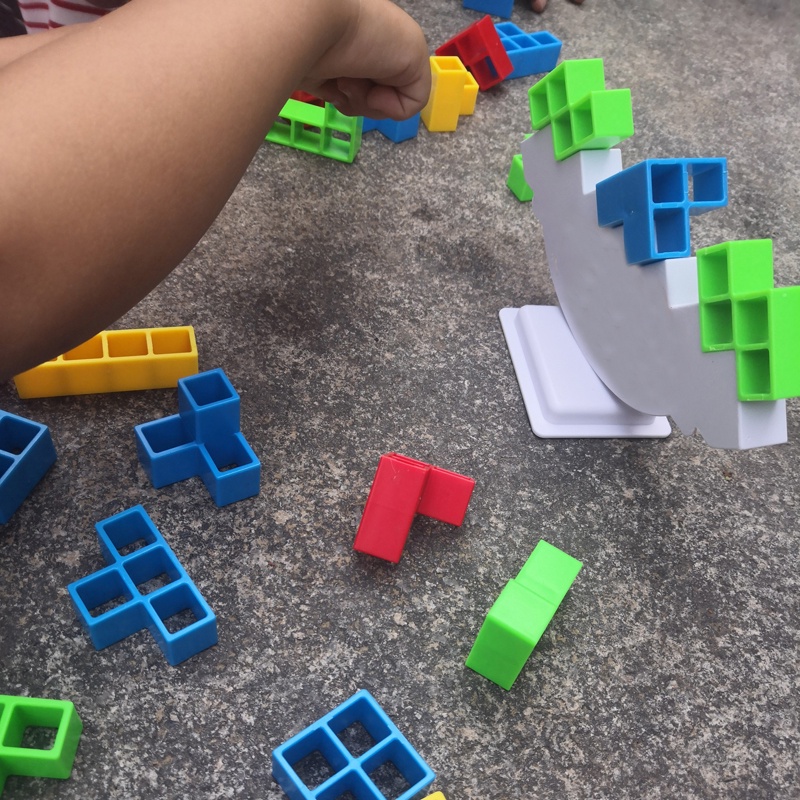 Mainan Edukasi Susun Balok Tetra Tower Tetris Balance Untuk Anak