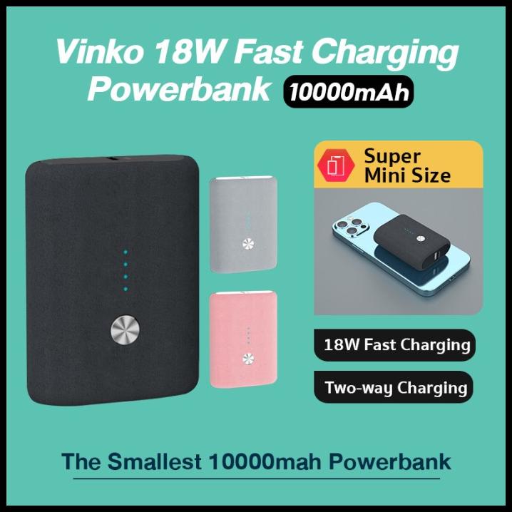 Vinko Pb10 Power Bank 10000Mah Mini Portable Fast Charging Power Bank