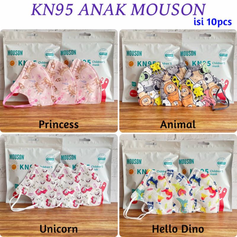 Masker KN95 Anak MOUSON PREMIUM isi 10pcs