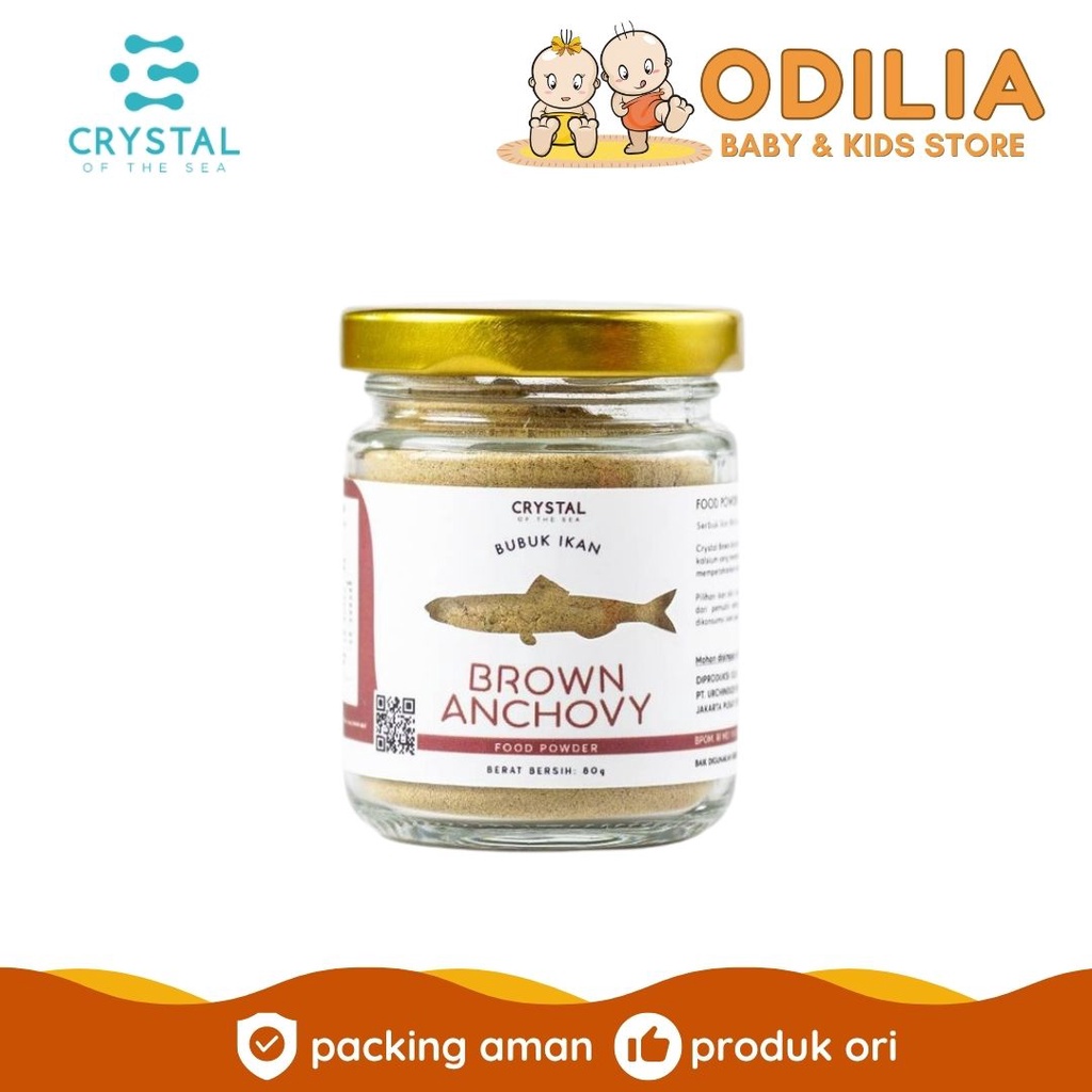 

Crystal of the Sea Brown Anchovy Food Powder 80gr - Bubuk Teri MPASI