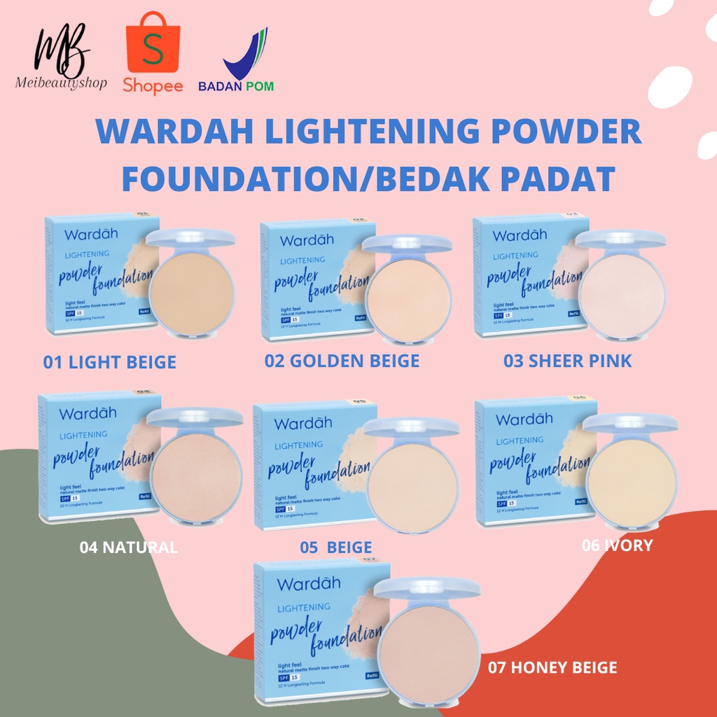 Wardah Refill Lightening Powder Foundation Light Feel - Bedak Yang Mencerahkan Dengan Hasil Natural