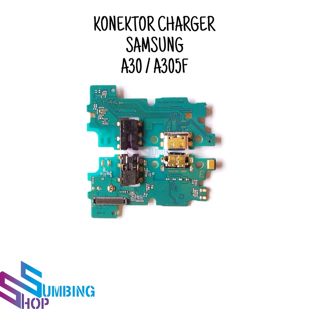 Konektor Charger Samsung A30 A305f Pcb Board Usb Papan Con Cas Mic