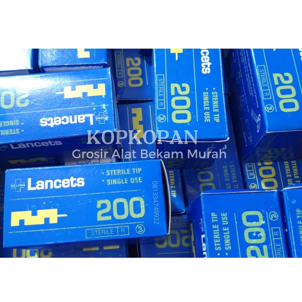 Original Jarum Bekam MISAWA 21G isi 200 pcs Blood Lancets Original Exp Baru