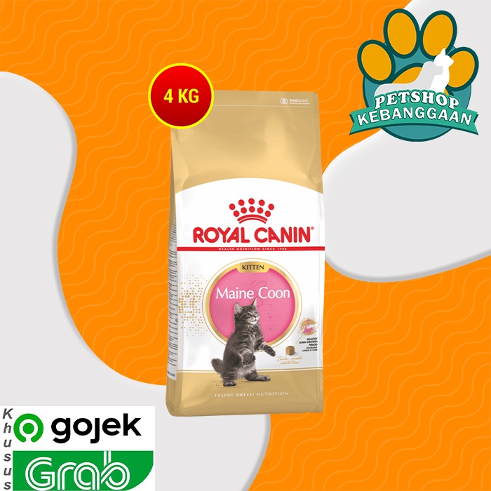 GOSEND Makanan Kucing Royal Canin Kitten Maine Coon 4 Kg Cat Food Fresh Pack