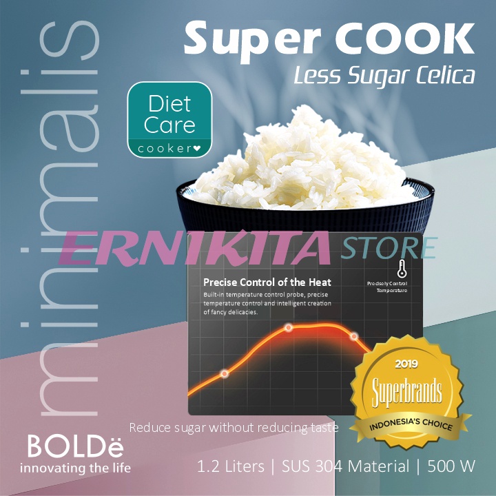 BOLDe SUPER COOK LESS SUGAR CELICA 1.2 L - Garansi Nasional SNI