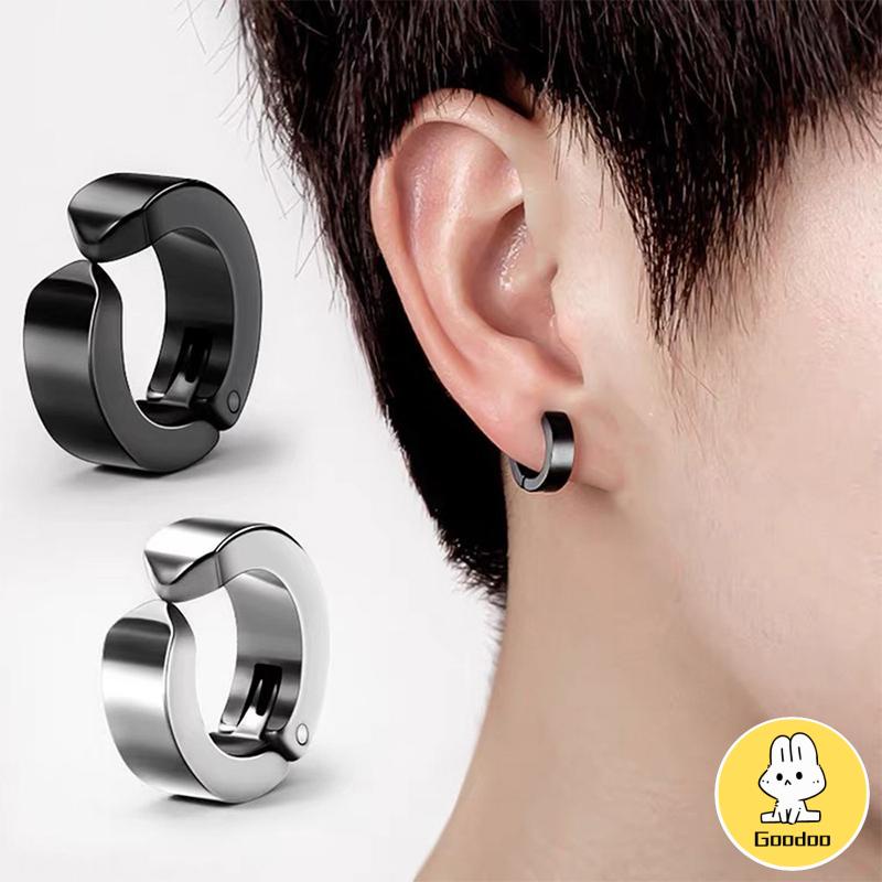 Anting Magnet Tanpa Lubang Telinga Palsu Bahan Titanium Steel -Doo
