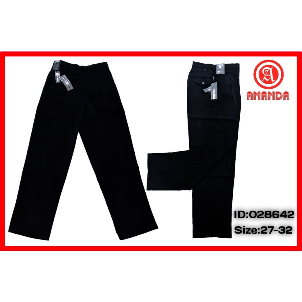 Celana panjang pria dewasa stievers katun hitam 114 27-32.