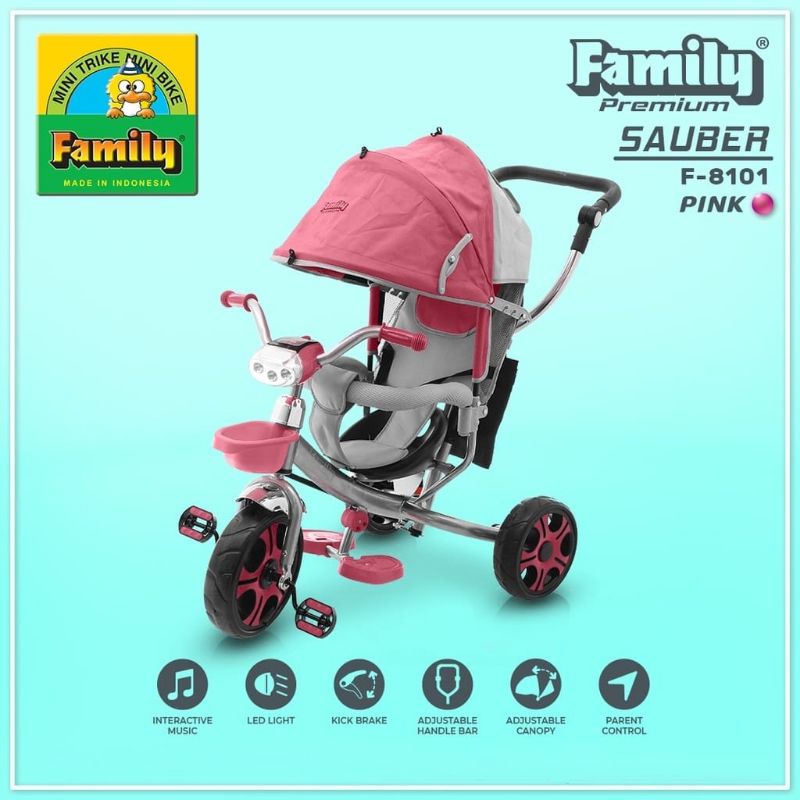 SEPEDA RODA TIGA FAMILY F-8101 SAUBER/SEPEDA ANAK