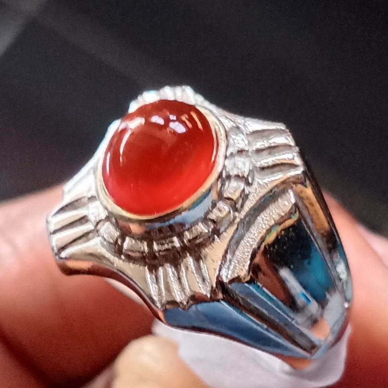 Bacan Obi Merah - King Obi. Red Carnelian chalcedony anti dyed