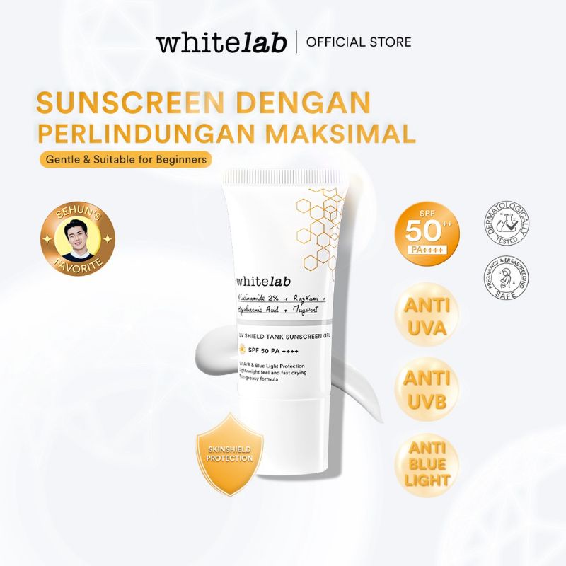 Whitelab UV Shield Tank Sunscreen Gel SPF 50++ PA++++ 30gr