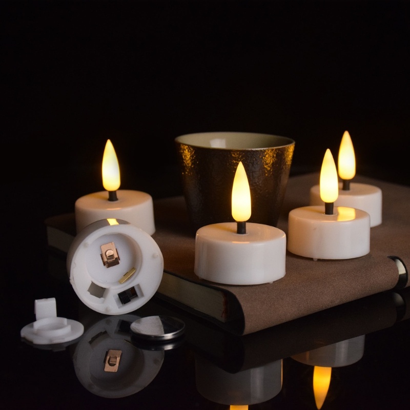 12pcs Lampu Tealight LED Mini Tanpa Api Untuk Dekorasi Pesta Pernikahan