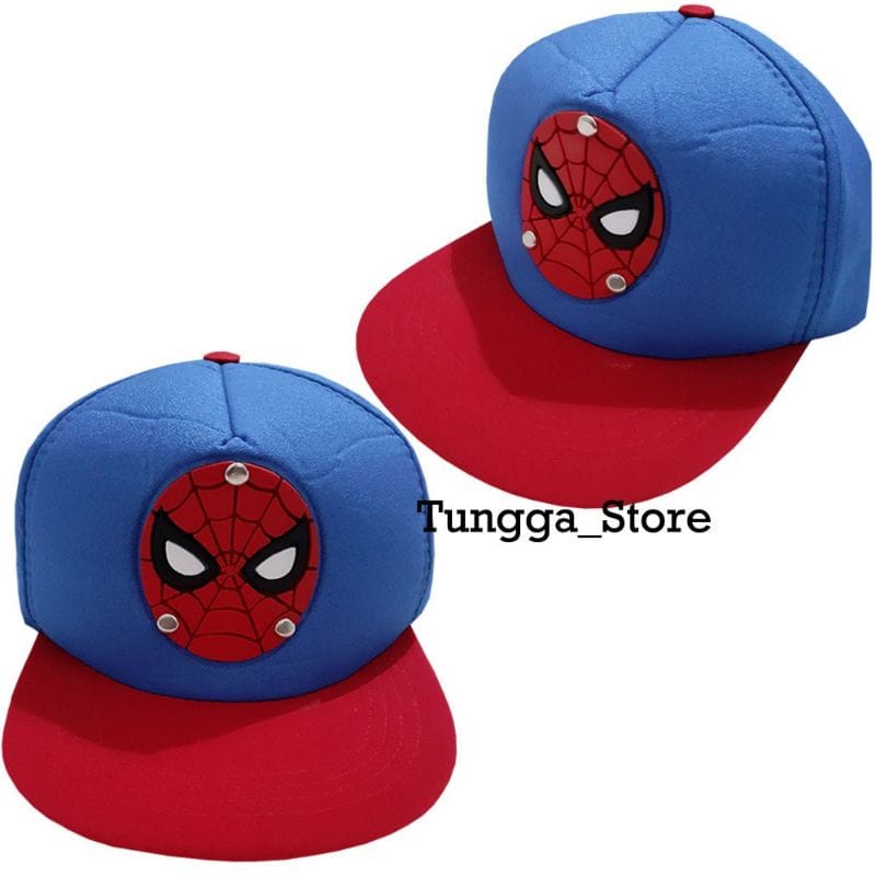 PROMO TERMURAH Topi Snapback Anak Model Paku Kartun Timbul Spiderman Anak Cowok / Laki-laki Keren bisa bayar di tempat