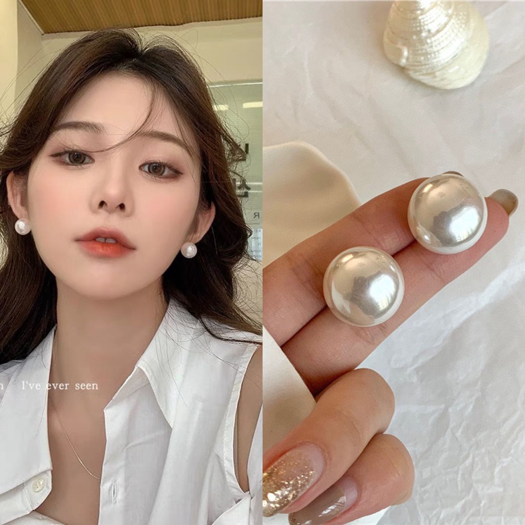 Versi Korea Sederhana Serbaguna Anting Mutiara Elegan Fashion Wanita Anting Aksesoris