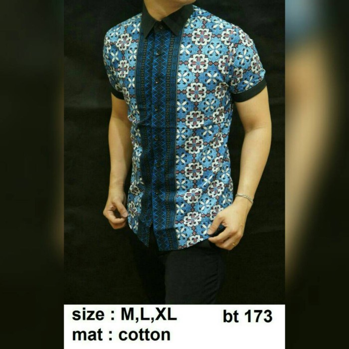 Dasi Pria Kemeja Batik Slimfit Pria BT173 (jas dasi jaket kaos baju koko jeans)(I7F8) Dasi Pria Prem
