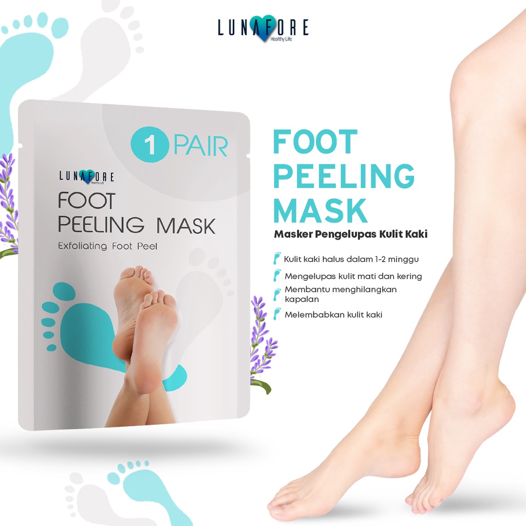 Foot Peeling Mask - Lunafore - Exfoliating - 1 Pasang - Exfoliate - Exfoliator - Masker Kaki