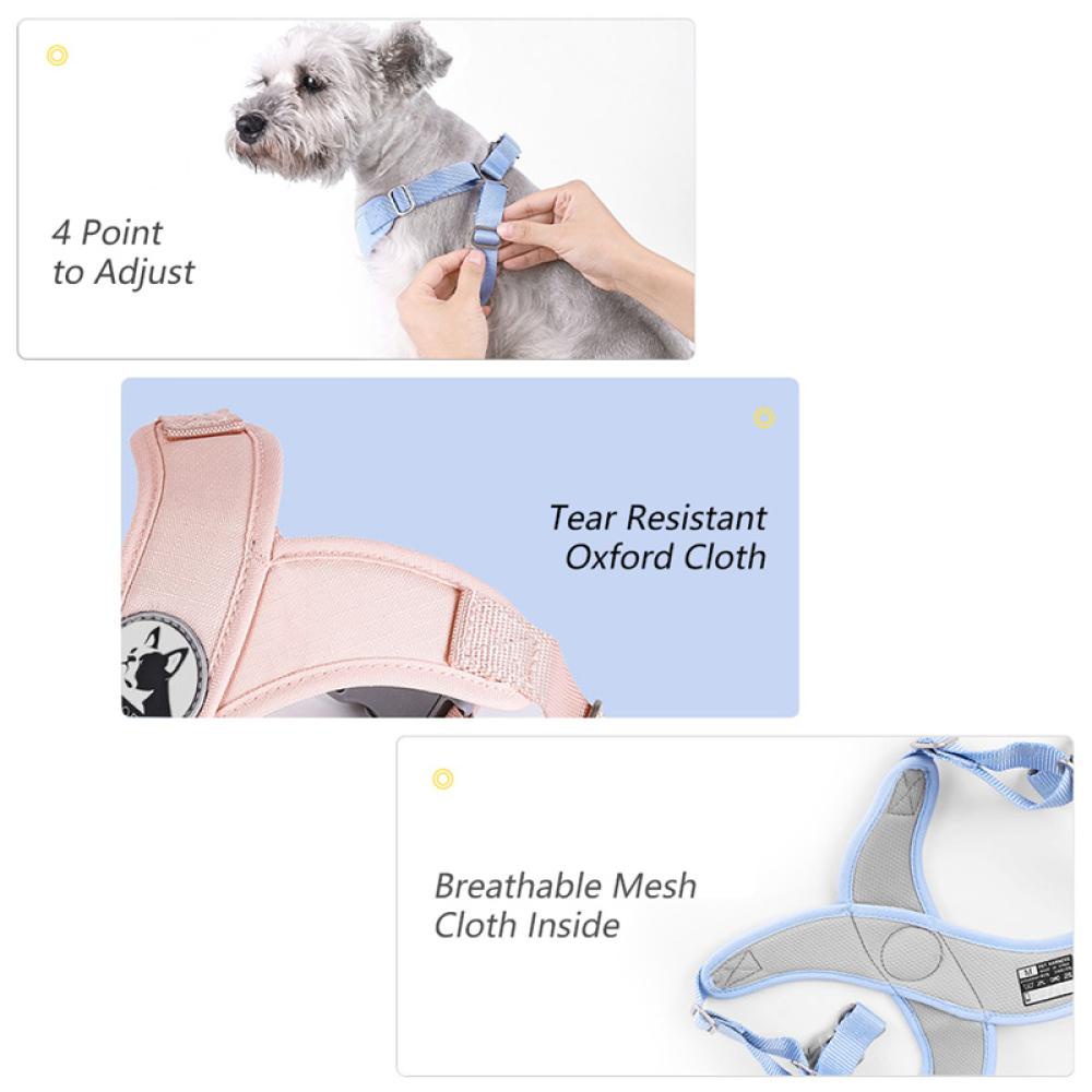 Timekey Rompi Vest Reflektor Tipe X Dengan Tali Tuntun Adjustable Untuk Anjing V1W5