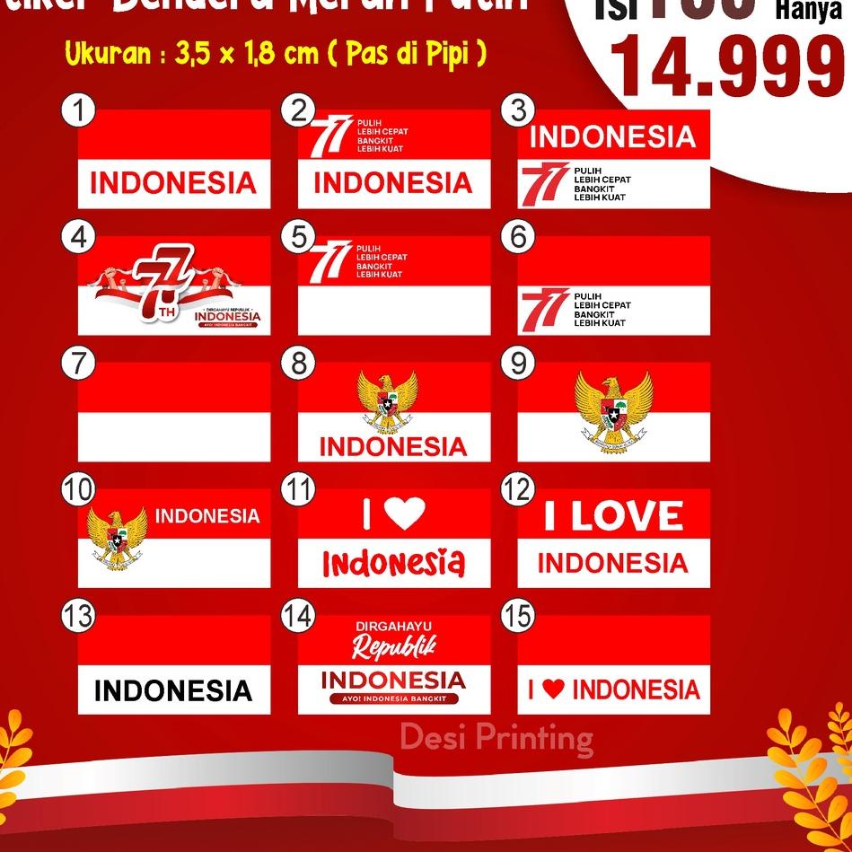 

ㅭ Stiker Pipi Bendera Merah Putih 1 Pcs (PREMIUM) グ