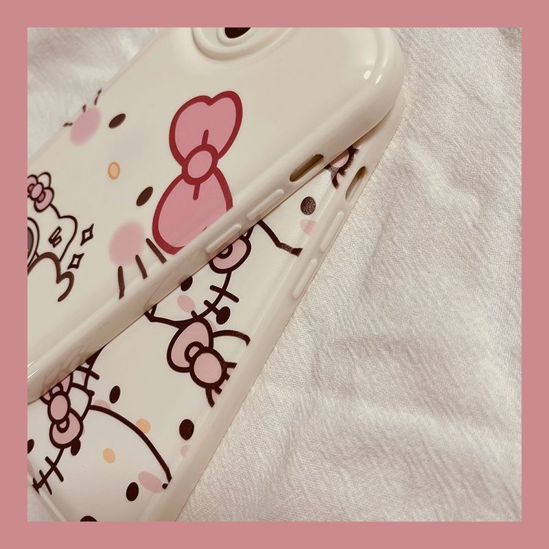 Soft Case Motif Kartun Hello Kitty Warna Pink Untuk iPhone 12 13 11 Pro Max X Xs Max Xr ihyh