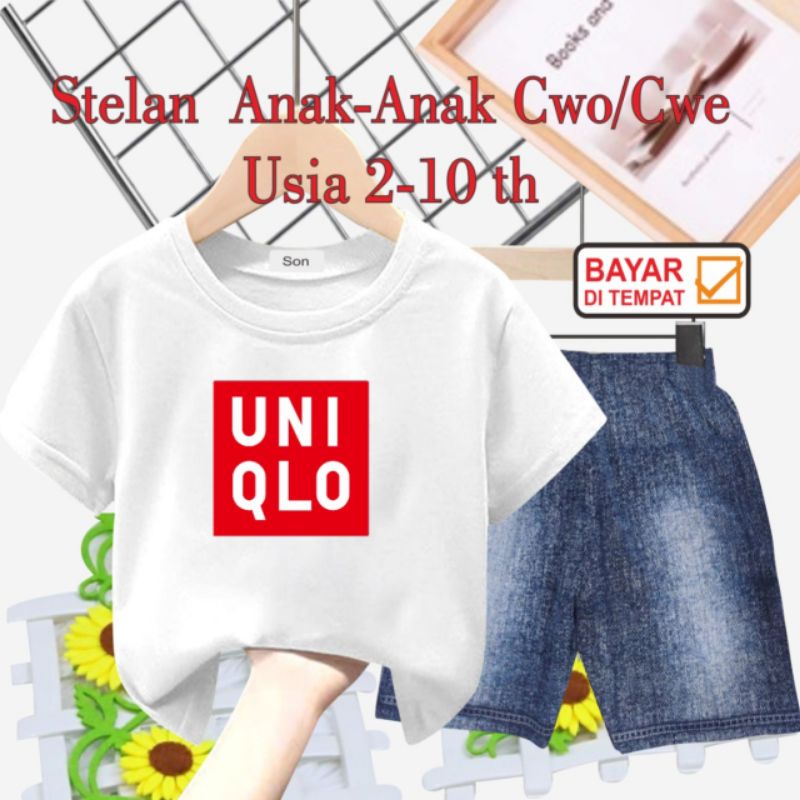 STELAN ANAK UNISEX/CELANA SEMI JEANS USIA 2THN-10THN (UNIQLO)