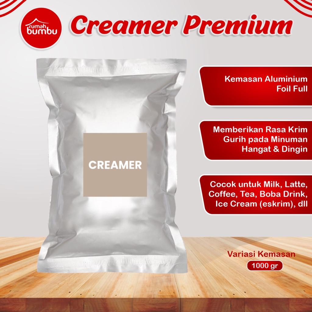 

Creamer Super Premium Bubuk Krimer Premium Rumah Bumbu 1000 Gram Minuman Powder Bubuk Coffe Ice Tea Boba Drink Gurih Halal