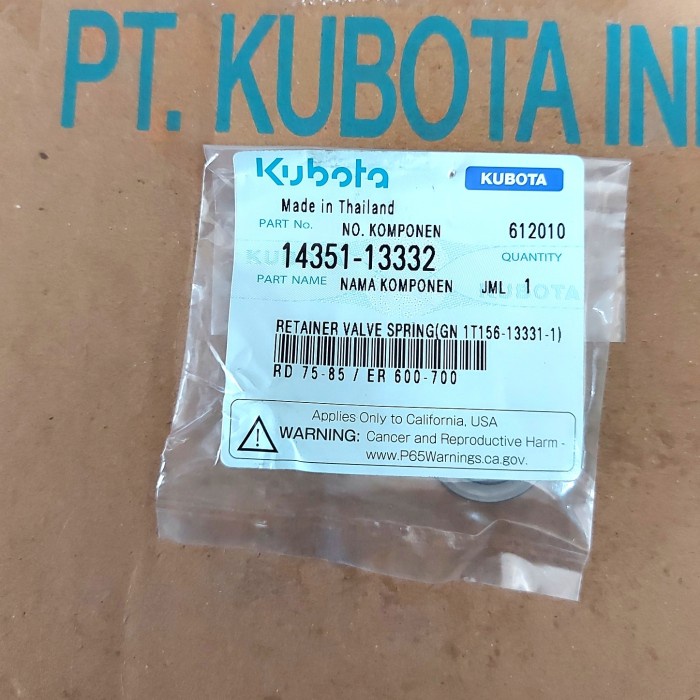 Retainer per klep kubota RD7,5 sampai 8,5Pk asli original