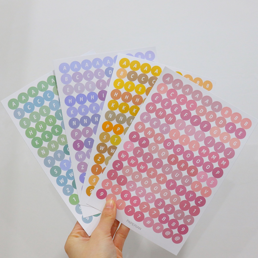 [kstuffind] Stiker Huruf Angka Warna Warni Sticker DIY Sticker Deco Photocard Murah aesthetic estetik Abjad Journaling Dekoratif Text Scrapbook