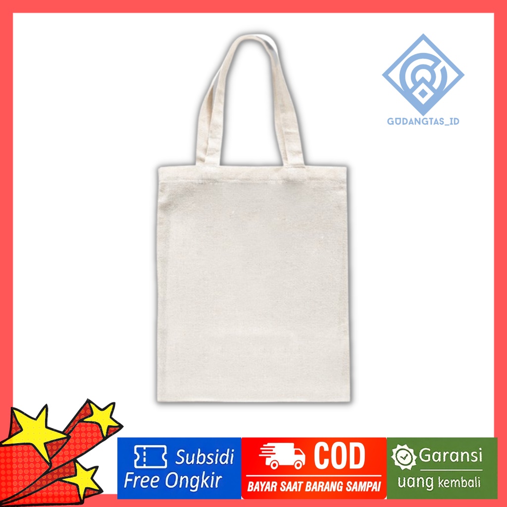 GUDANGTAS_ID - TOTEBAG BLACU POLOS Tas Kain / Totebag Blacu Polos Tas Kain Korea - Goodie Bag