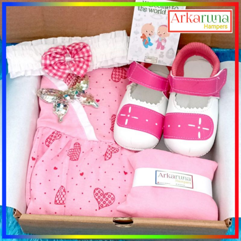 Paket Hampers Kado Hadiah Bingkisan Gift Lahiran Baju Bayi Baby Perempuan Girls Kembar Baru Lahir