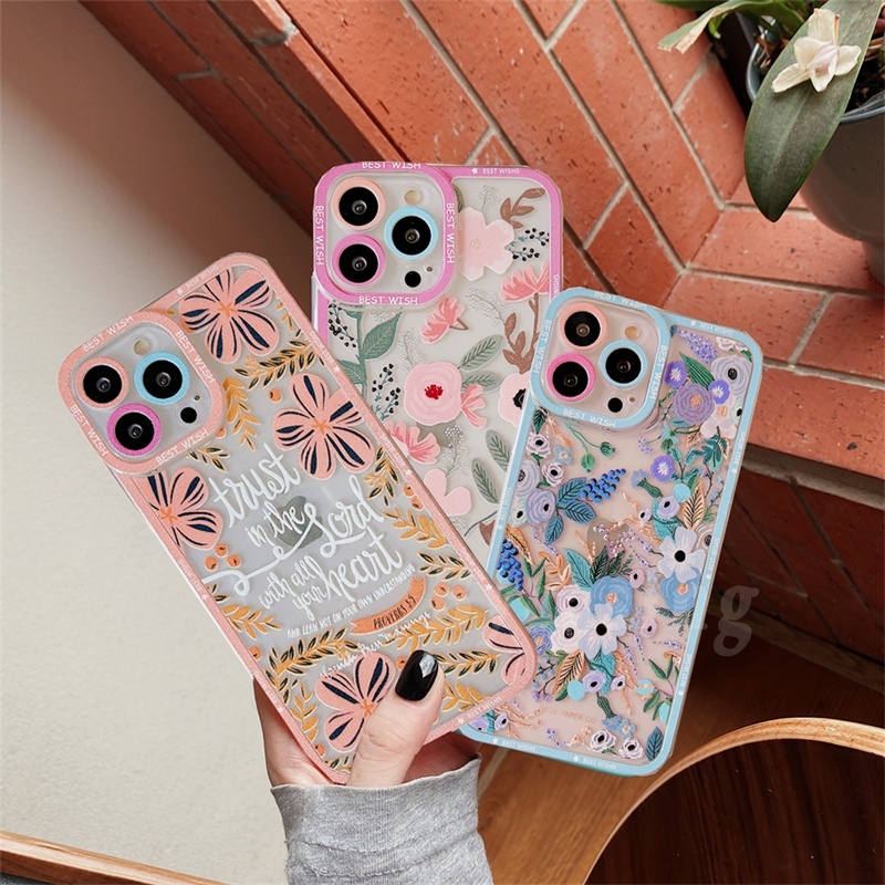 Casing Vivo Y15s Y15a Y01 Y21A Y21T Y33S Y33T Y12A Y20S Y12S V19 Y11 Y12 Y15 Y17 Y19 Y85 V9 Y91C Y93 Y95 S1 Pro Vivo Y1S Y30i Y30 Y50 Motif Bunga Case