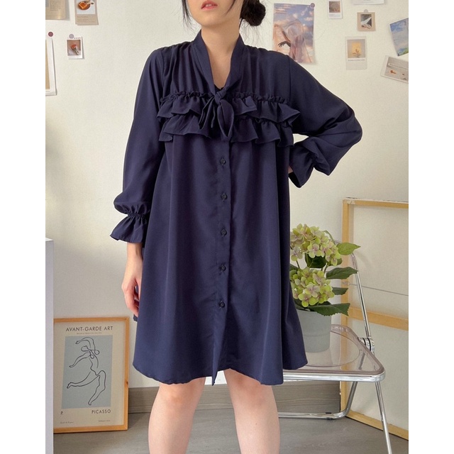 KANON - Azusa Dress - Dress atau tunik mini vintage korean look