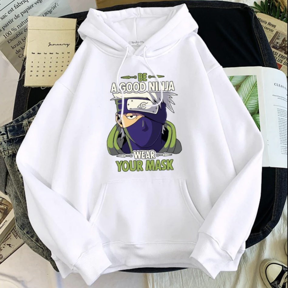 GOOD NINJA NARUTO Jumper Hoodie II Sweater Hoodie Anime II Sweter Oblong Topi II SIZE M - XL ( Pria &amp; Wanita / Anak &amp; Dewasa )