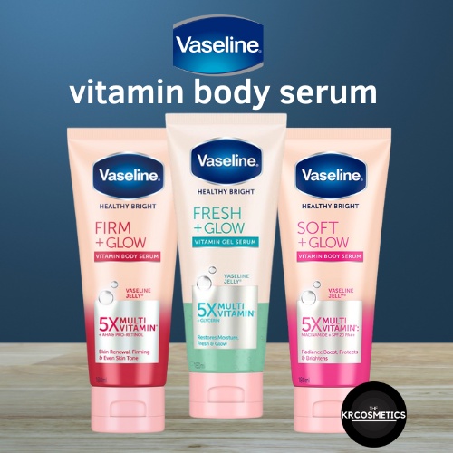 Vaseline Vitamin Body Serum Healthy Bright 180ml / Soft Glow, Fresh Glow, Firm Glow